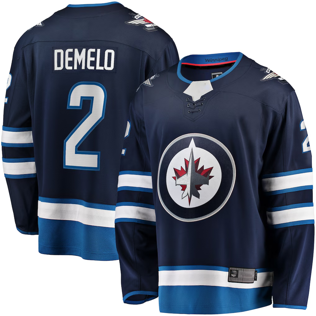 Ndoa W.Jets #2 Dylan DeMelo Navy Breakaway Player Jerseys