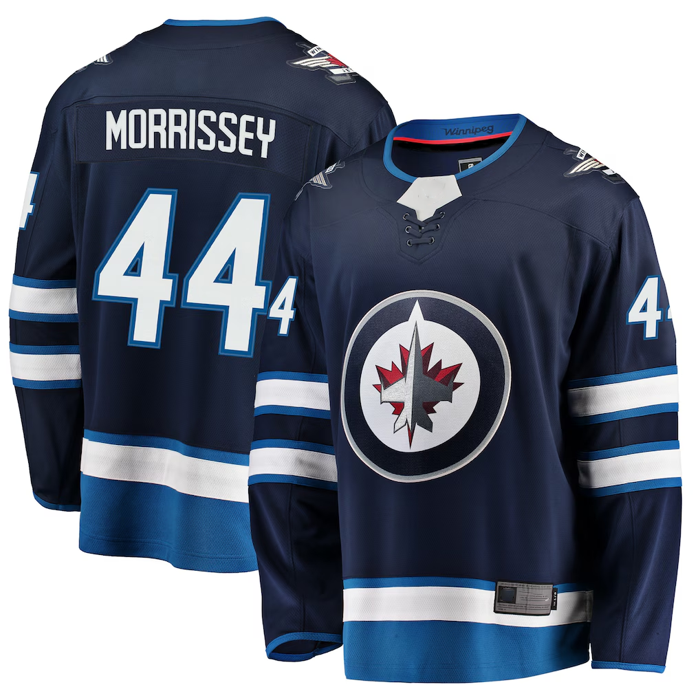 Ndoa W.Jets #44 Josh Morrissey Navy Breakaway Replica Jerseys