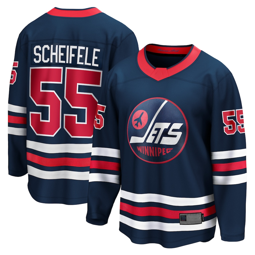 Ndoa W.Jets #55 Mark Scheifele Navy Breakaway Jerseys