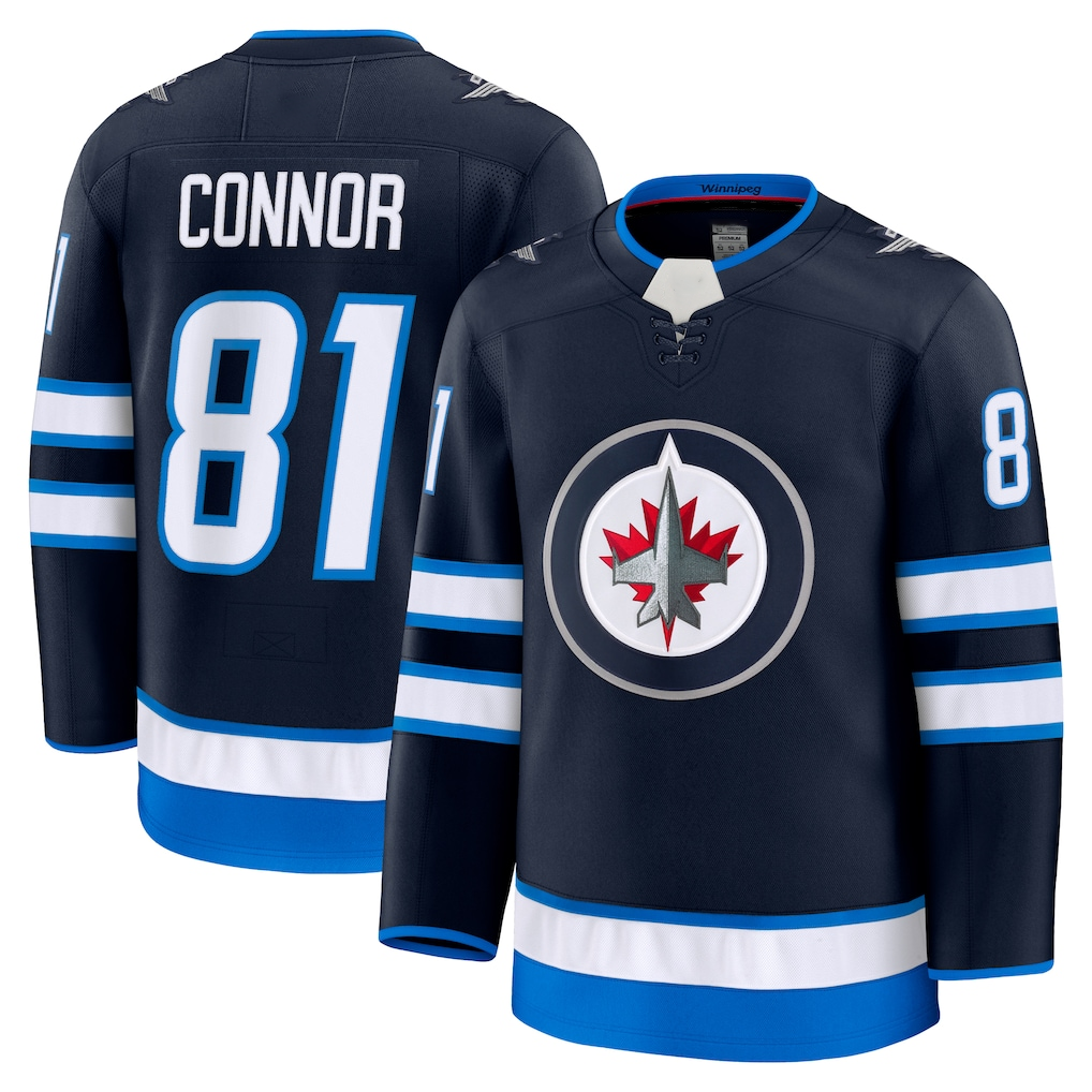 Ndoa W.Jets #81 Kyle Connor Navy Home Premium Jerseys