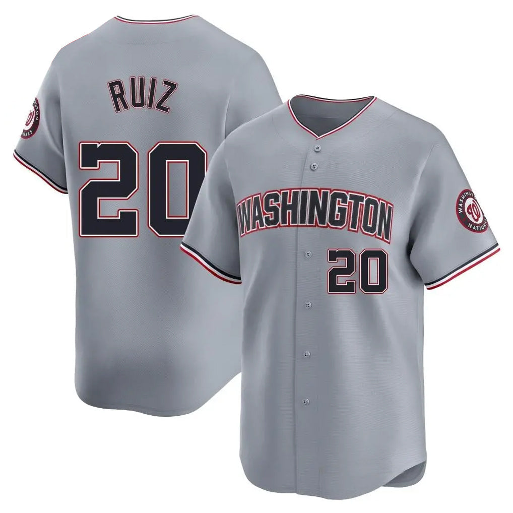 Ndoa W.Nationals #20 Keibert Ruiz Player Gray City Connect Elite Alternate Stitched Jerseys