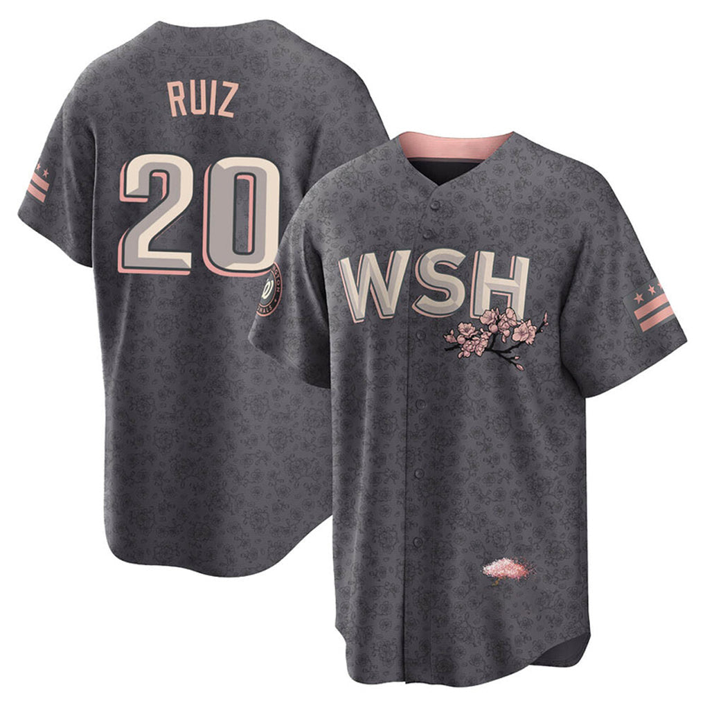 Ndoa W.Nationals #20 Keibert Ruiz Player Gray City Connect Stitched Jerseys