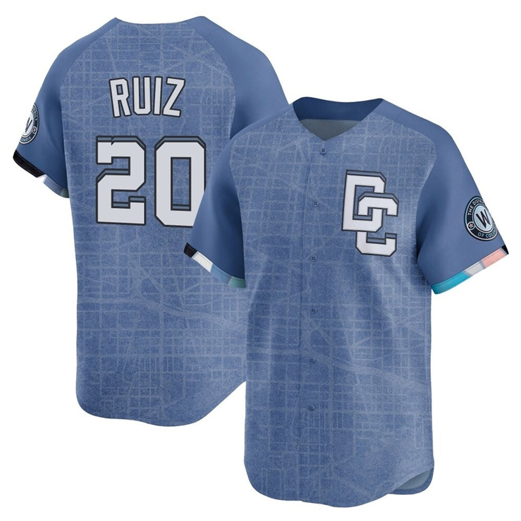 Ndoa W.Nationals #20 Keibert Ruiz Player Light Blue Limited City Connect Stitched Jerseys