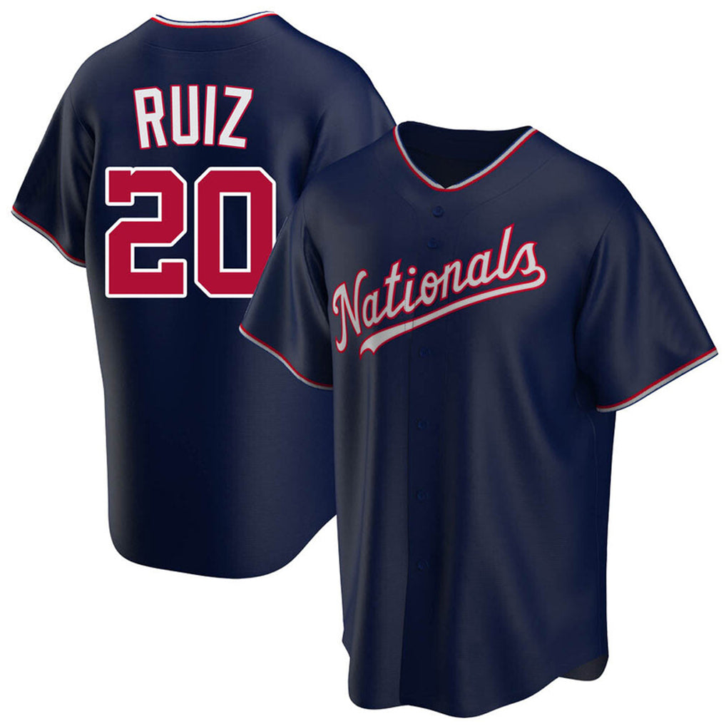 Ndoa W.Nationals #20 Keibert Ruiz Player Navy Replica Game Stitched Jerseys