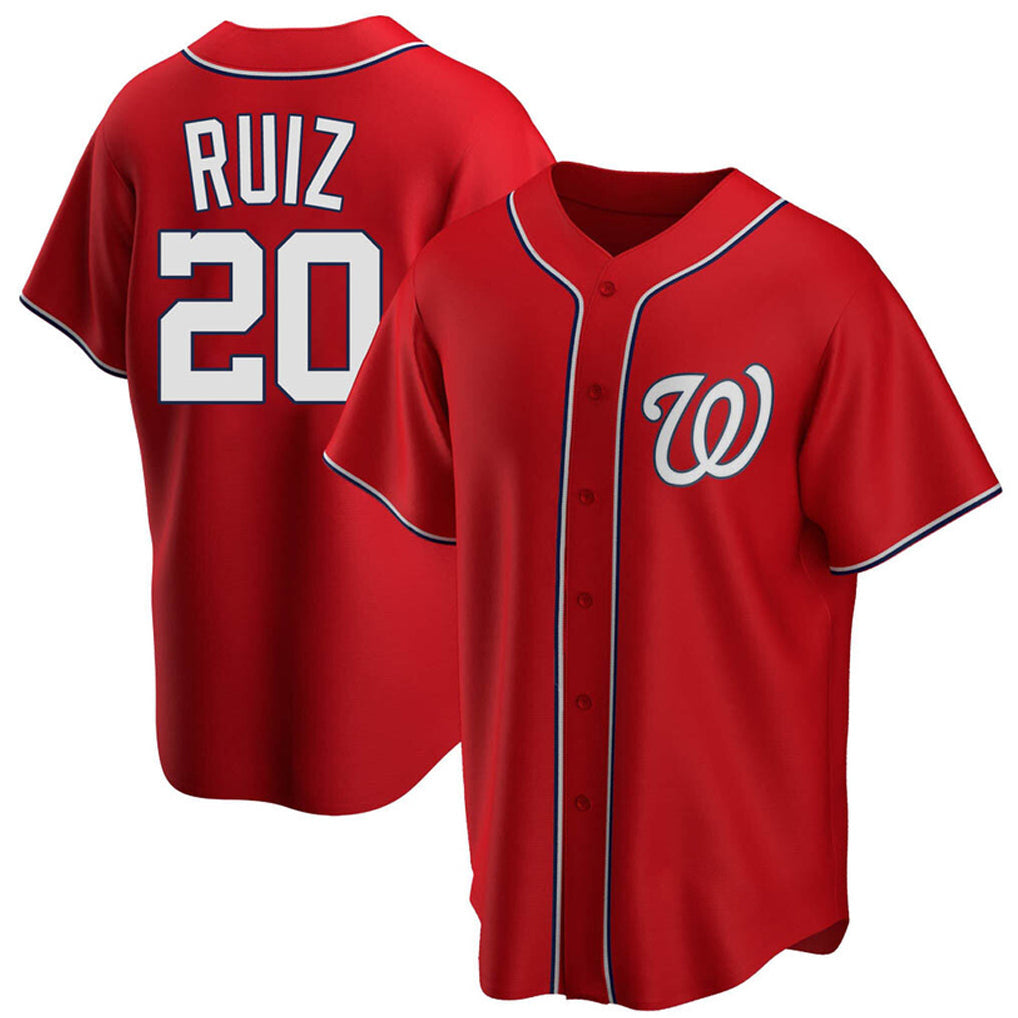 Ndoa W.Nationals #20 Keibert Ruiz Player Red Home Alternate Replica Jerseys