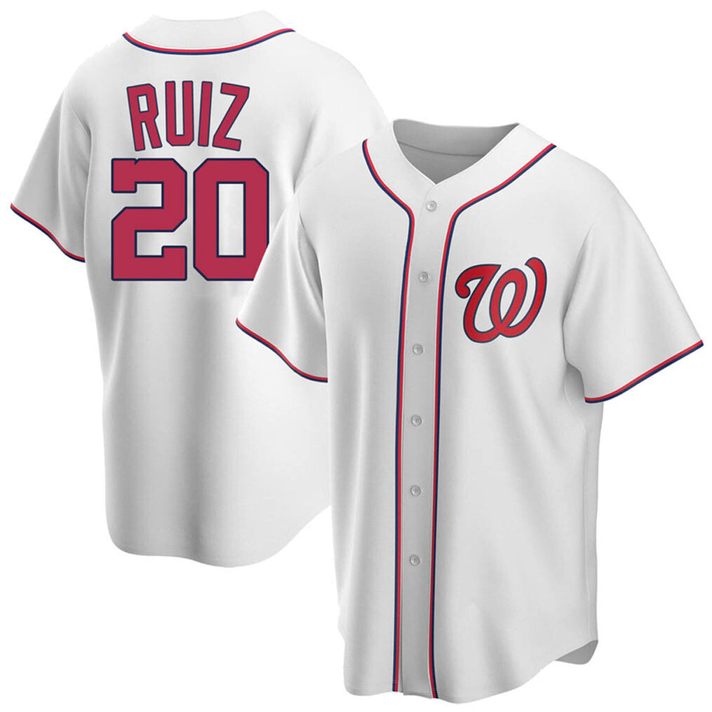 Ndoa W.Nationals #20 Keibert Ruiz Player White Game Stitched Jerseys