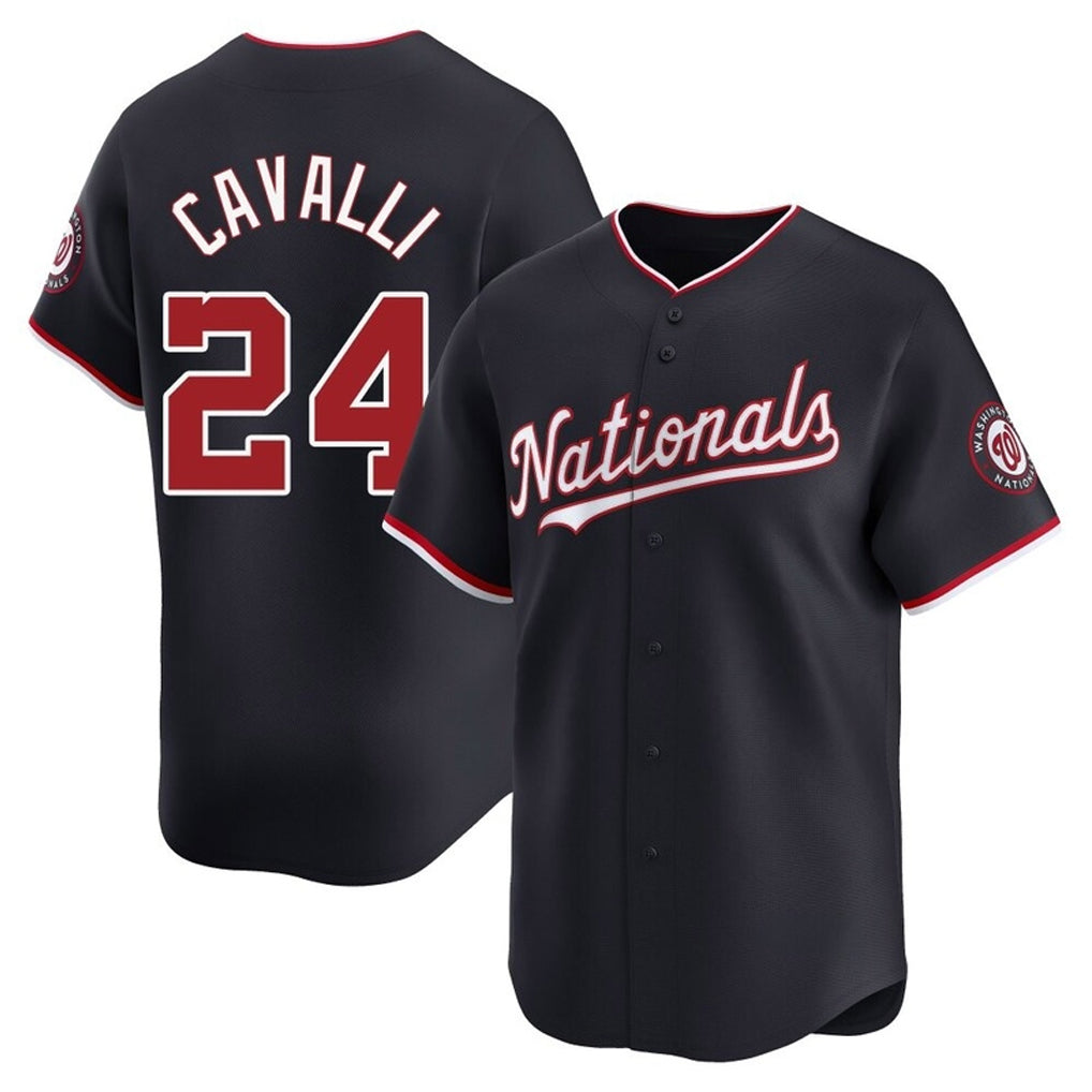 Ndoa W.Nationals #24 Cade Cavalli Player Navy Alternate Limited Replica Jerseys