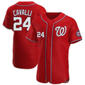Ndoa W.Nationals #24 Cade Cavalli Player Red Alternate Elite Stitched Jerseys