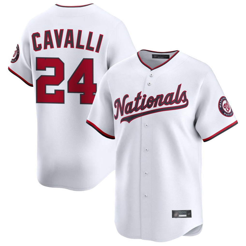 Ndoa W.Nationals #24 Cade Cavalli Player White Limited Stitched Jerseys