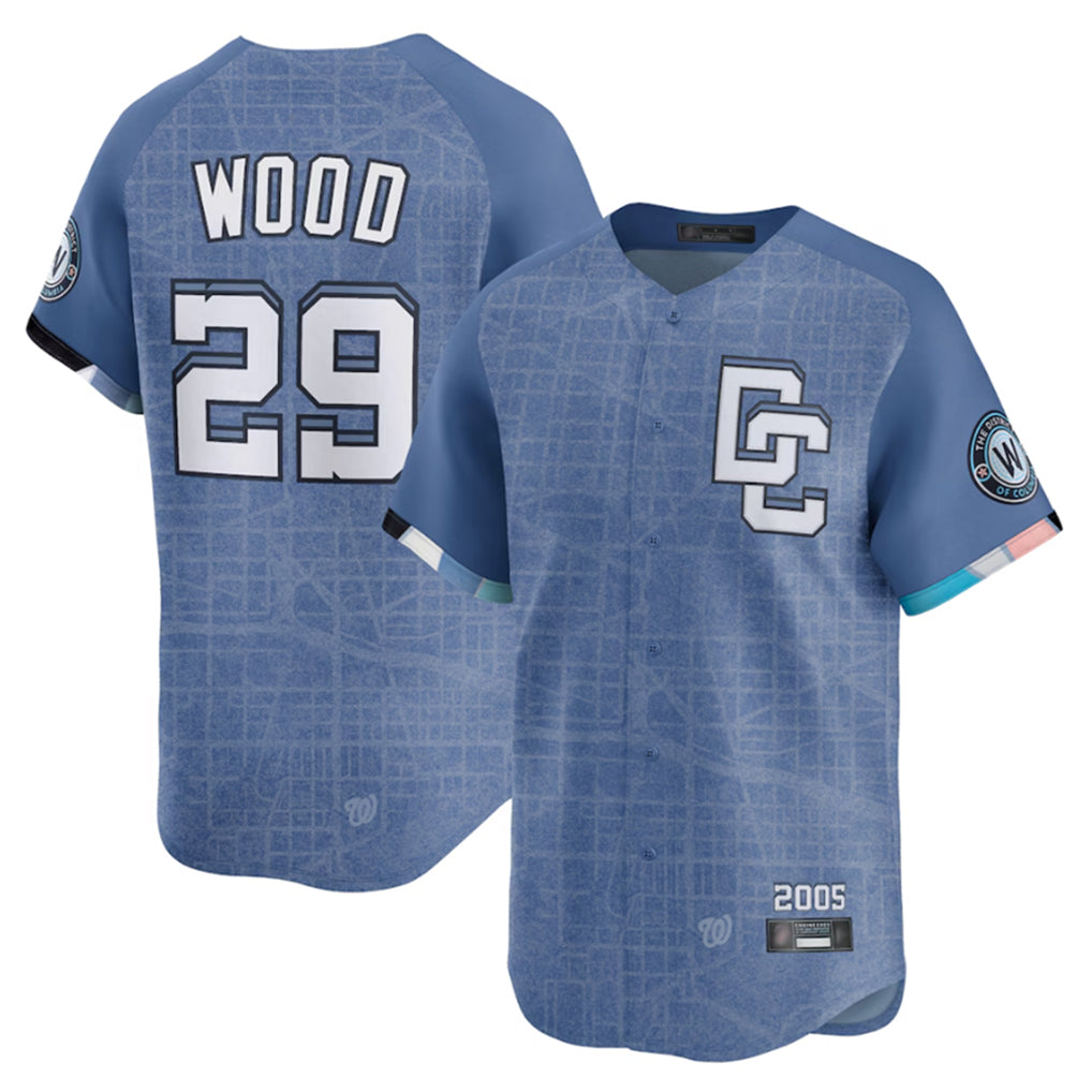 Ndoa W.Nationals #29 James Wood Player Blue Limited City Connect Stitched Jerseys