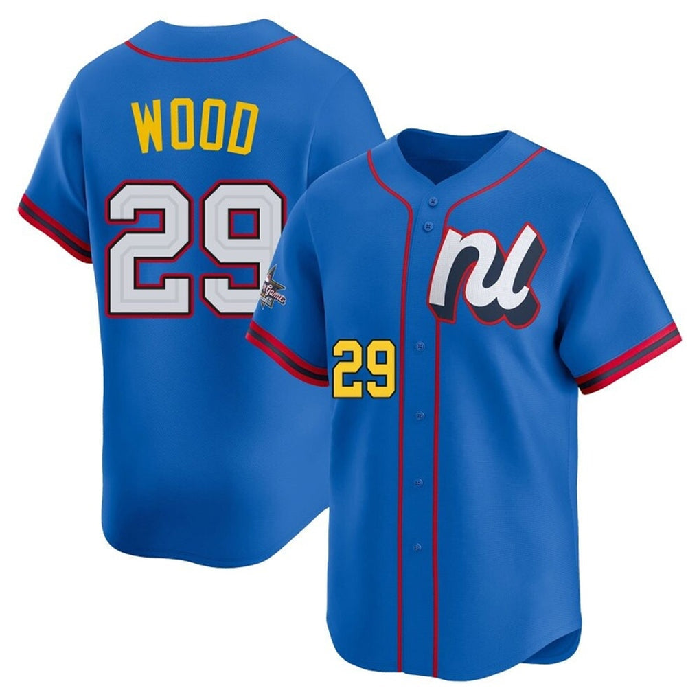 Ndoa W.Nationals #29 James Wood Player Blue National League All-Star Edition Limited Alternate Stitched Jerseys