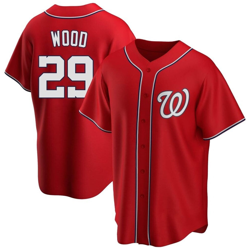 Ndoa W.Nationals #29 James Wood Player Red Replica Alternate Stitched Jerseys