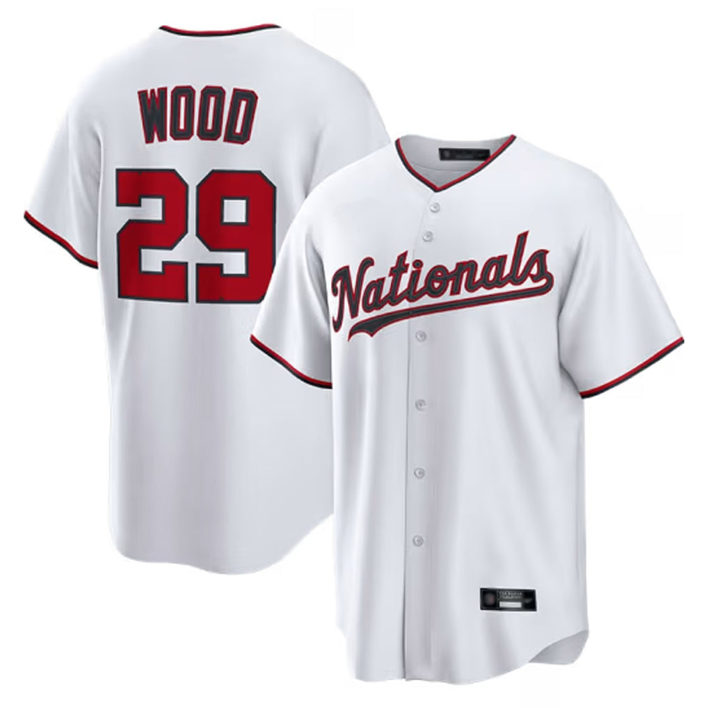 Ndoa W.Nationals #29 James Wood Player White Home Limited Replica Stitched Jerseys