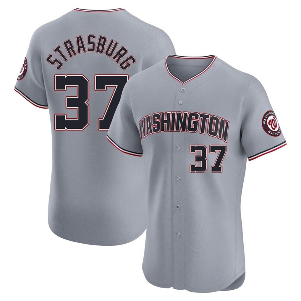 Ndoa W.Nationals #37 Stephen Strasburg Player Gray City Connect Elite Alternate Stitched Jerseys