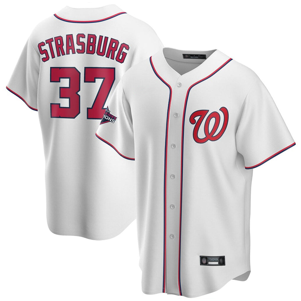 Ndoa W.Nationals #37 Stephen Strasburg Player White Game Stitched Jerseys