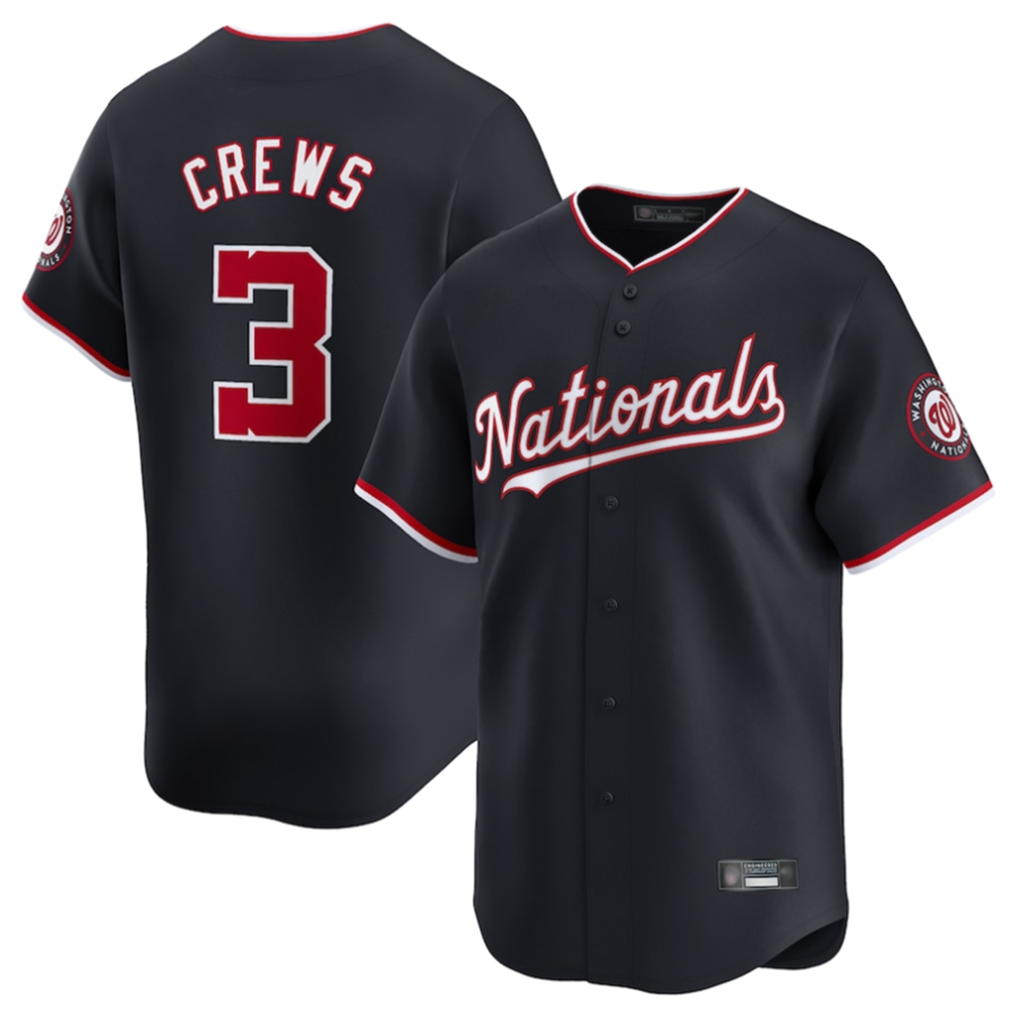 Ndoa W.Nationals #3 Dylan Crews Player Navy Limited Stitched Jerseys