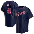 Ndoa W.Nationals #4 Daylen Lile Player Navy Replica Game Stitched Jerseys