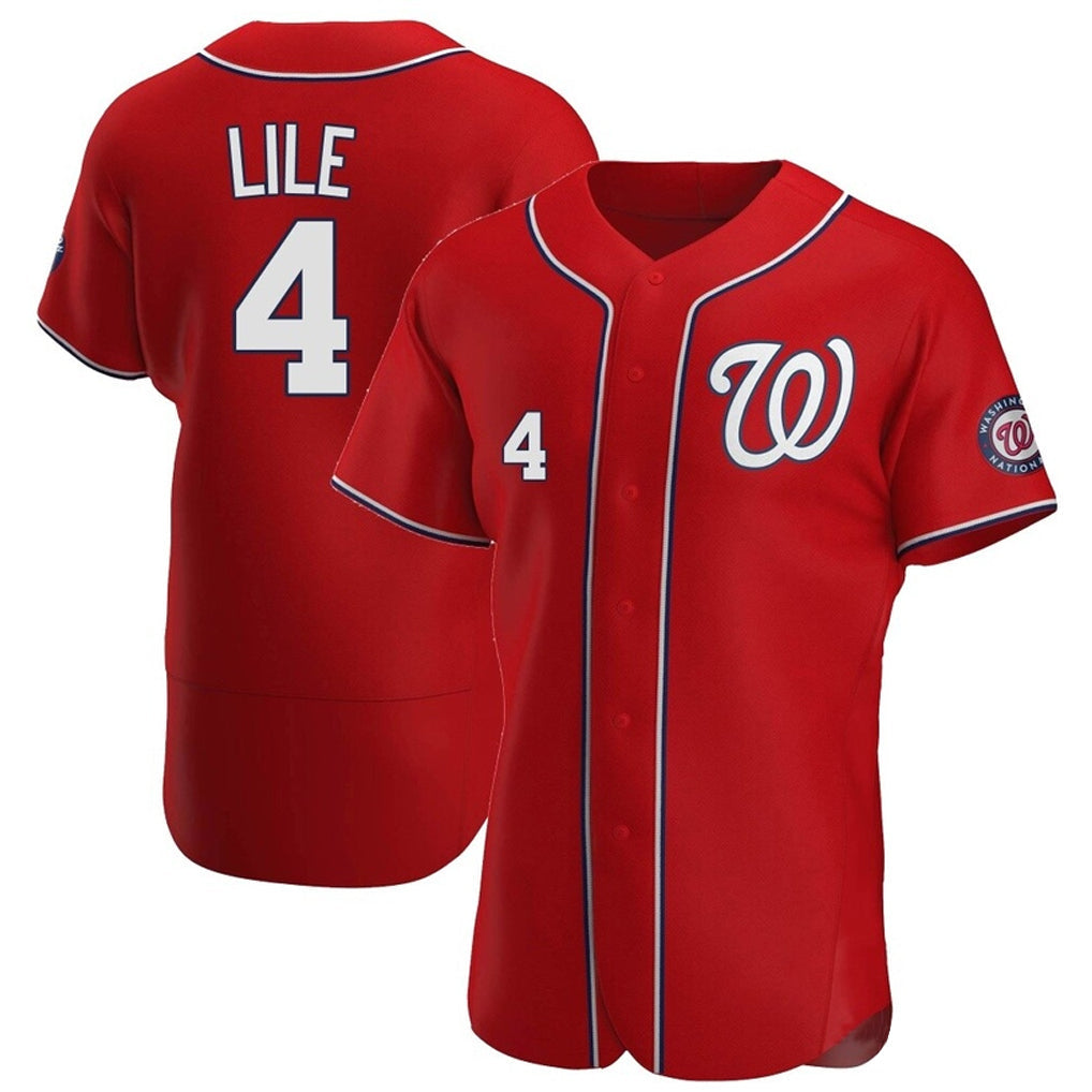 Ndoa W.Nationals #4 Daylen Lile Player Red Alternate Elite Stitched Jerseys