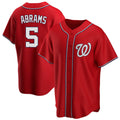 Ndoa W.Nationals #5 CJ Abrams Player Red Replica Alternate Game Jerseys