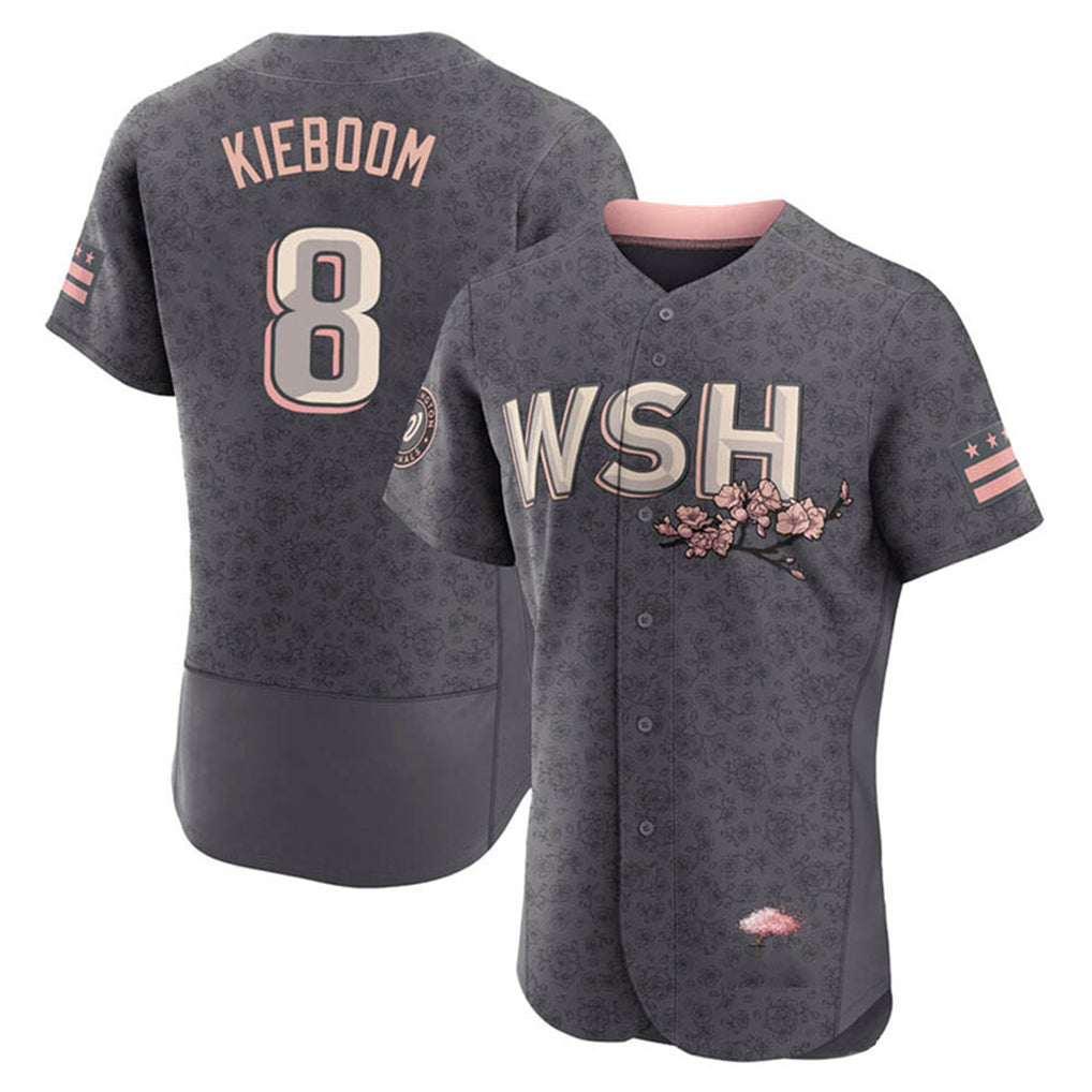 Ndoa W.Nationals #8 Carter Kieboom Player Gray City Connect Limited Stitched Jerseys