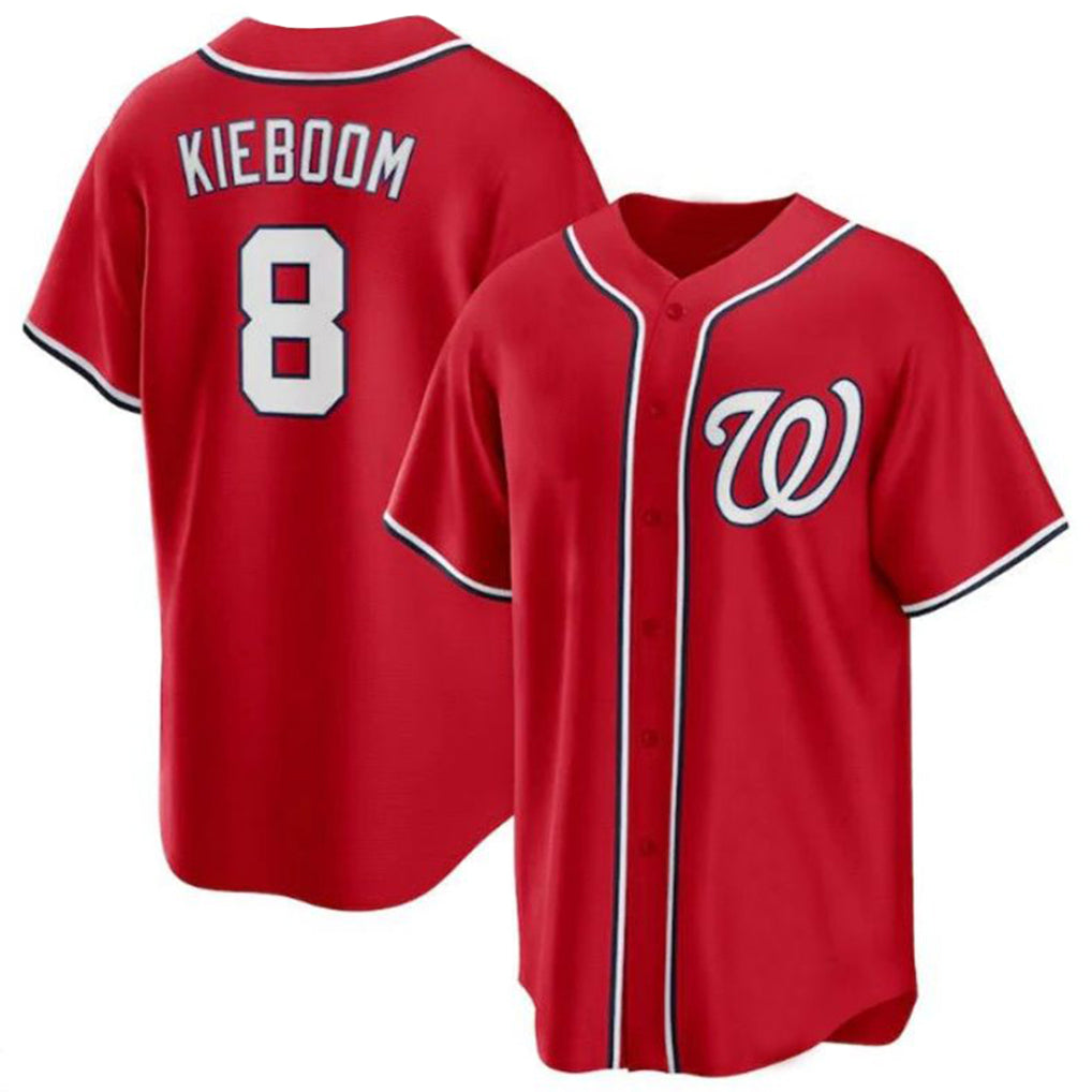 Ndoa W.Nationals #8 Carter Kieboom Player Red Replica Game Stitched Jerseys