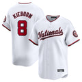 Ndoa W.Nationals #8 Carter Kieboom Player White Home Limited Stitched Jerseys