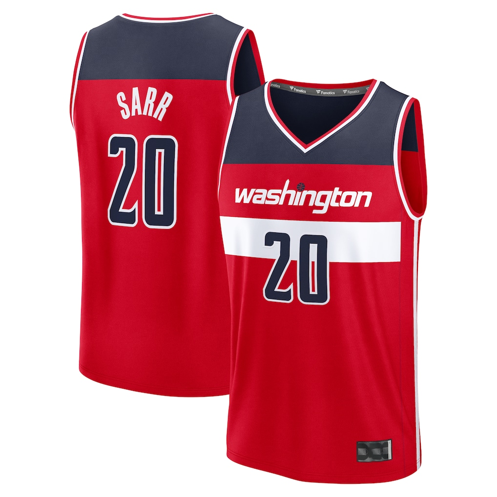 Ndoa W.Wizards #20 Alex Sarr Red Fast Break Replica Jerseys - Icon Edition