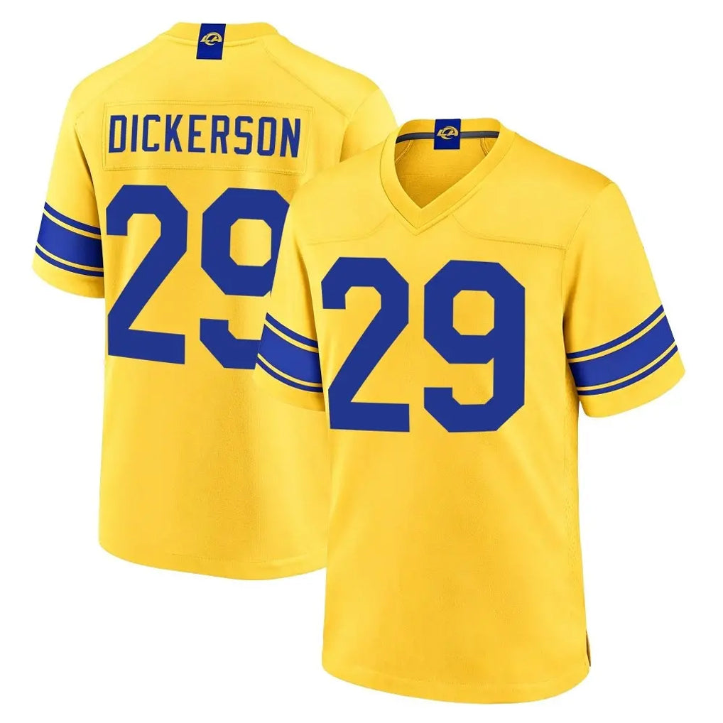 LA.Rams #29 Eric Dickerson Player Gold Classic Sol Home Game Ndoa Stitched Jerseys