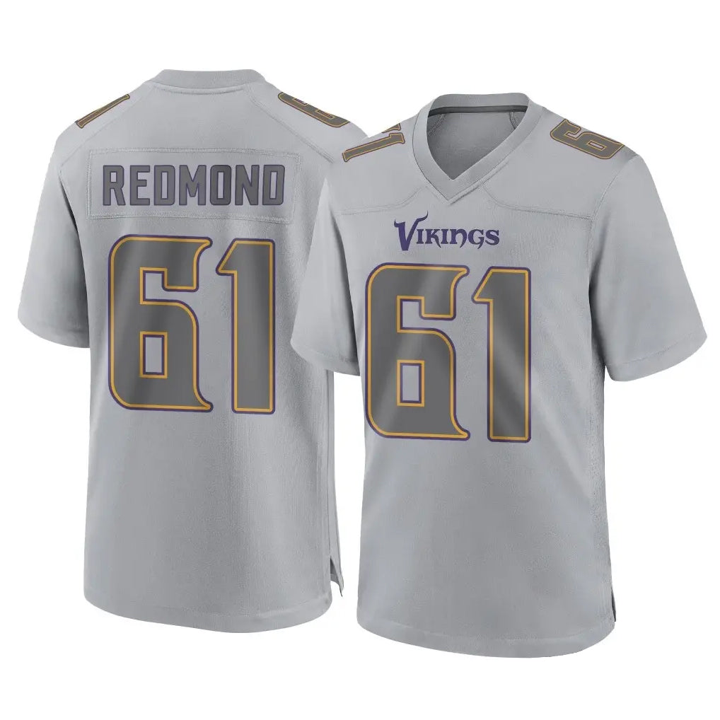 MN.Vikings #61 Jalen Redmond Player Gray Atmosphere Fashion Home Game Ndoa Stitched Jerseys