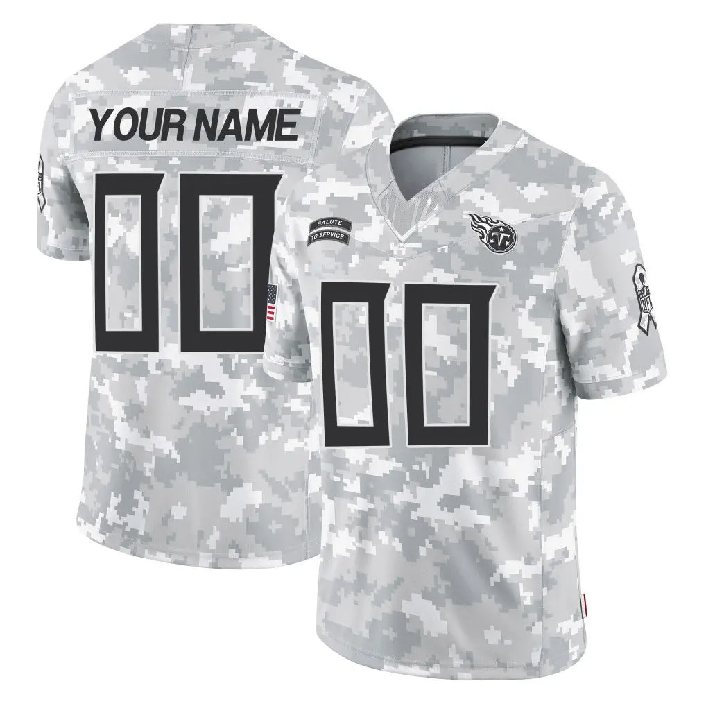 Custom T.Titans Arctic Camo Limited Salute to Service Home Game Any Name & Numbers Ndoa Stitched Jerseys