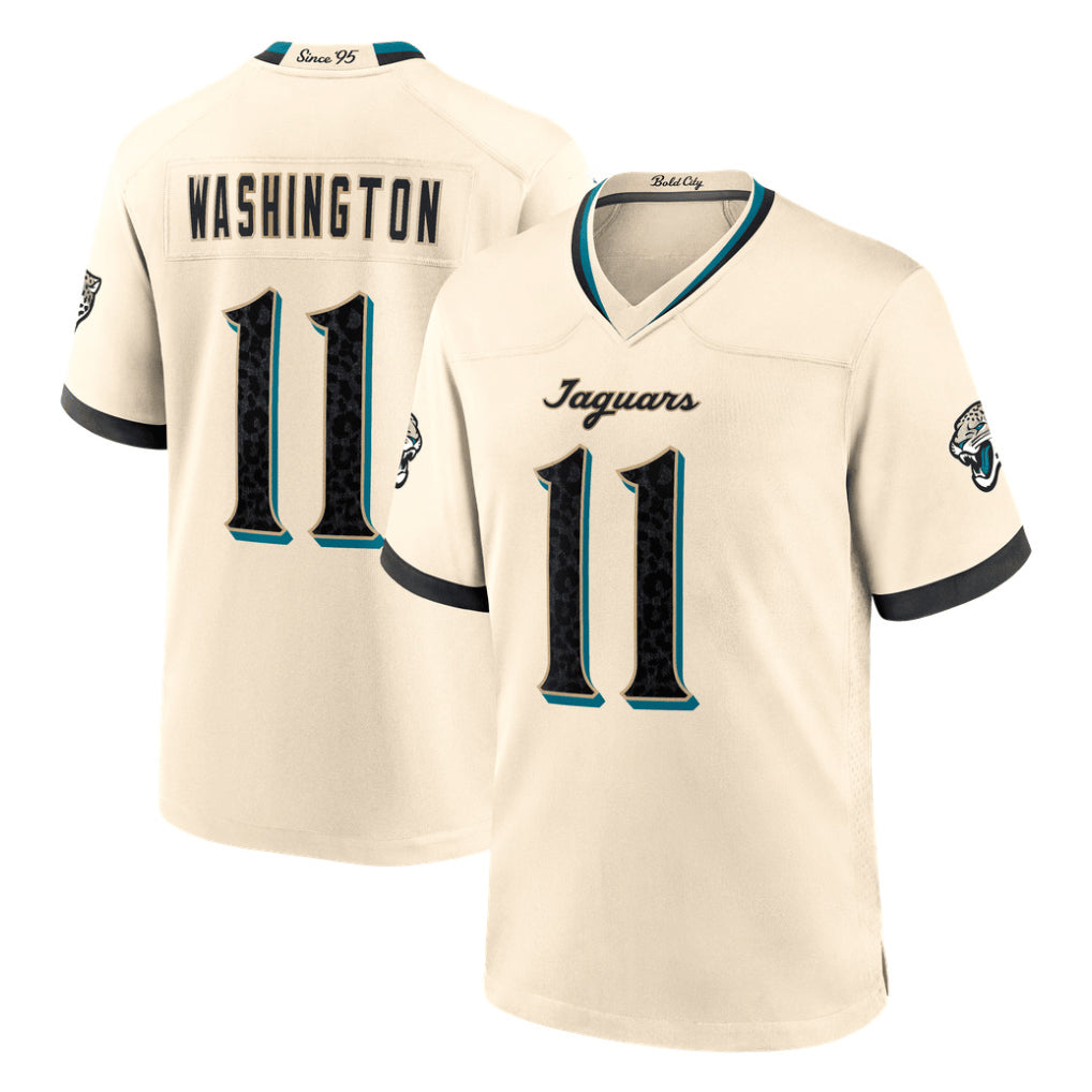 J.Jaguars #11 Parker Washington Player Natural 2026 Rivalries Collection Game Ndoa Stitched Jerseys