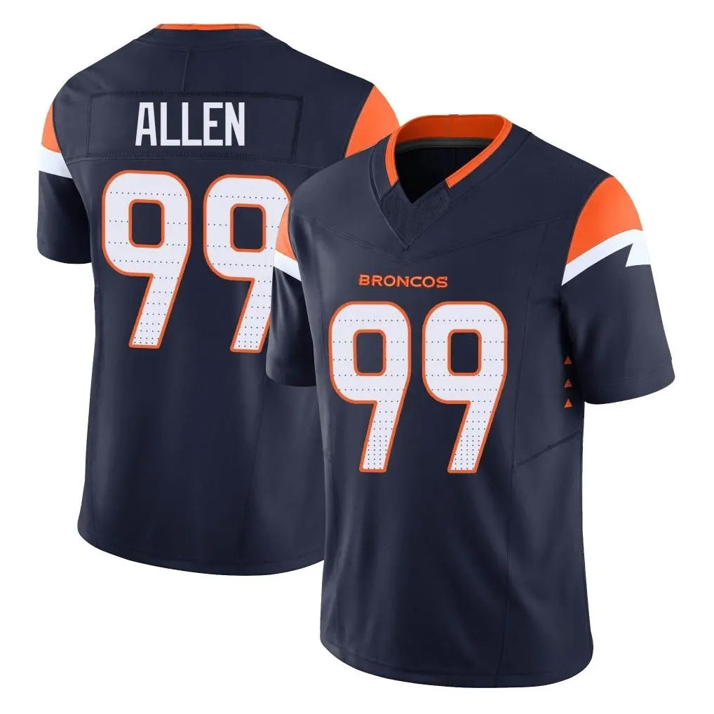 D.Broncos #99 Zach Allen Player Navy Limited Vapor F.U.S.E. Home Game Ndoa Stitched Jerseys