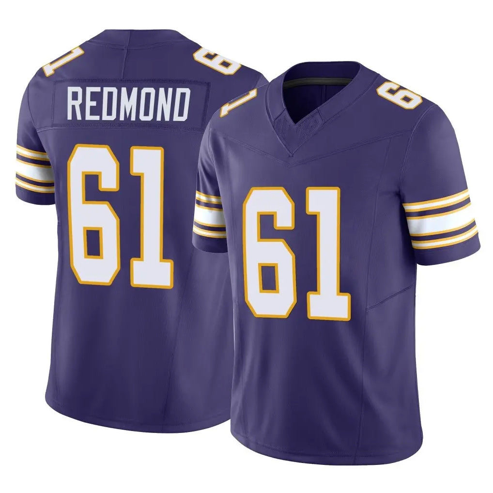 MN.Vikings #61 Jalen Redmond Player Purple Limited Classic Vapor F.U.S.E. Home Game Ndoa Stitched Jerseys