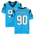 C.Panthers #90 Julius Peppers Player Blue Mitchell & Ness Legacy Replica Ndoa Stitched Jerseys