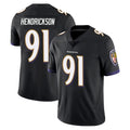 B.Ravens #91 Trey Hendrickson Player Black Vapor Untouchable Limited Home Ndoa Stitched Jerseys