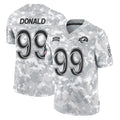 LA.Rams #99 Aaron Donald Player Arctic Camo Salute To Service Limited Game Ndoa Stitched Jerseys