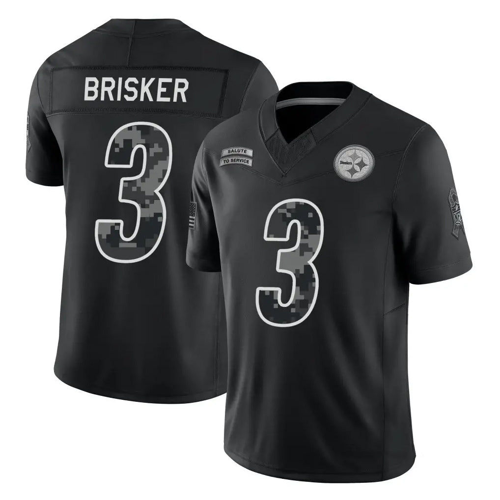 P.Steelers #3 Jaquan Brisker Player Black Limited 2026 Salute to Service Home Game Ndoa Stitched Jerseys