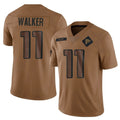 A.Falcons #11 Jalon Walker Player Brown Salute To Service Limited Ndoa Stitched Jerseys