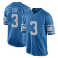D.Lions #3 Jack Fox Player Blue Vapor Untouchable Throwback Game Ndoa Stitched Jerseys