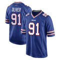 B.Bills #91 Ed Oliver Player Royal Home Game Ndoa Stitched Jerseys