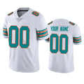 Custom M.Dolphins White Limited Vapor Untouchable Home Game Any Name & Numbers Ndoa Stitched Jerseys