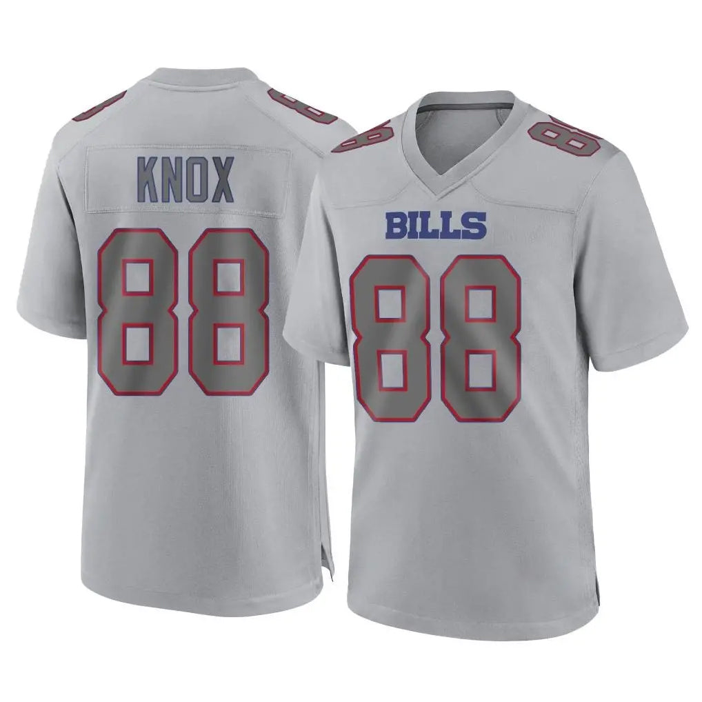 B.Bills #88 Dawson Knox Player Gray Fashion Home Game Ndoa Stitched Jerseys
