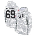 D.Lions #69 Tate Ratledge Player Arctic Camo Salute to Service Hoodies Limited Game Ndoa Stitched Jerseys