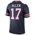 B.Bills #17 Josh Allen Player Navy Inverted  Legend Game Ndoa Stitched Jerseys