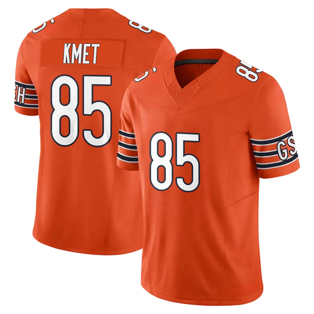 C.Bears #85 Cole Kmet Player Orange Vapor F.U.S.E. Limited Home Game Ndoa Stitched Jerseys