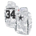 D.Cowboys #34 Jalen Thompson Player Arctic Camo Salute to Service Hoodies Limited Game Ndoa Stitched Jerseys