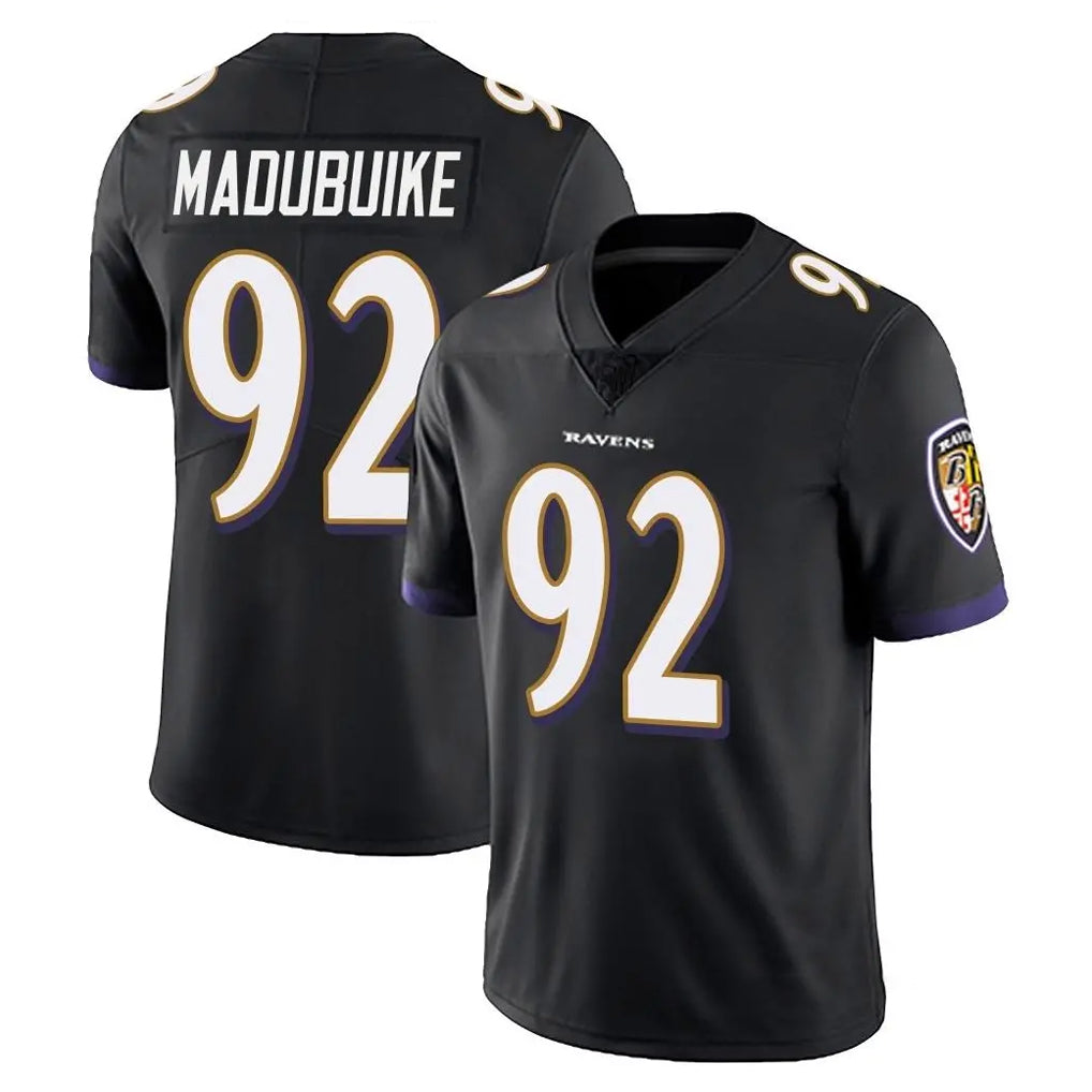 B.Ravens #92 Nnamdi Madubuike Player Black Vapor Untouchable Limited Home Game Ndoa Stitched Jerseys