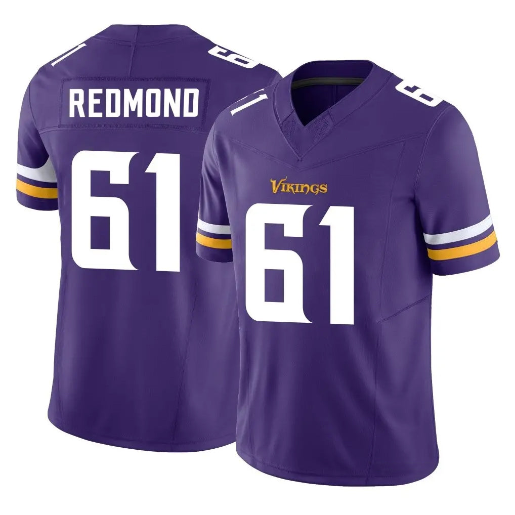 MN.Vikings #61 Jalen Redmond Player Purple Limited Vapor F.U.S.E. Home Game Ndoa Stitched Jerseys