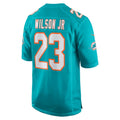 Ndoa M.Dolphins #23 Jeff Wilson Jr. Aqua Game Player Jersey