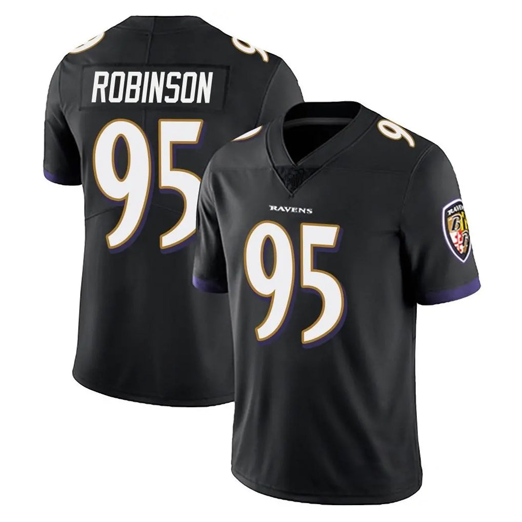 B.Ravens #95 Tavius Robinson Player Black Vapor Untouchable Limited Home Game Ndoa Stitched Jerseys